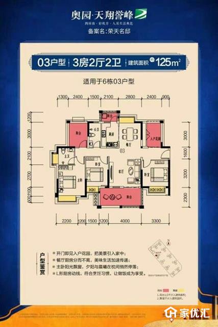 奥园·天翔誉峰--建面 125.00㎡;